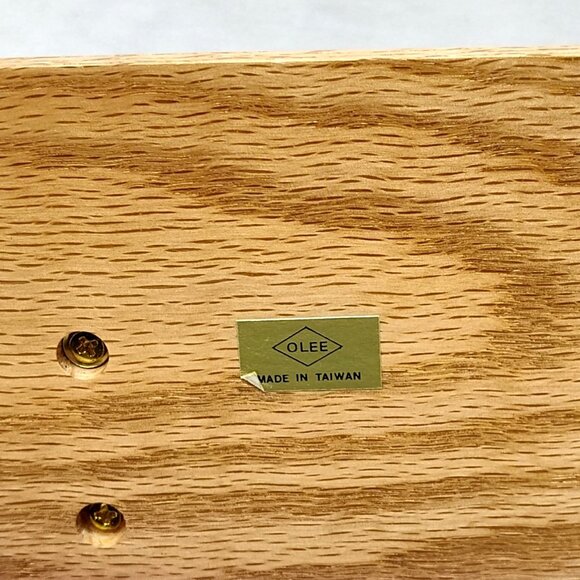 Olee Oak & Brass Business Card Holder Presentation Stand Display With Brass Name - Picture 6 of 11